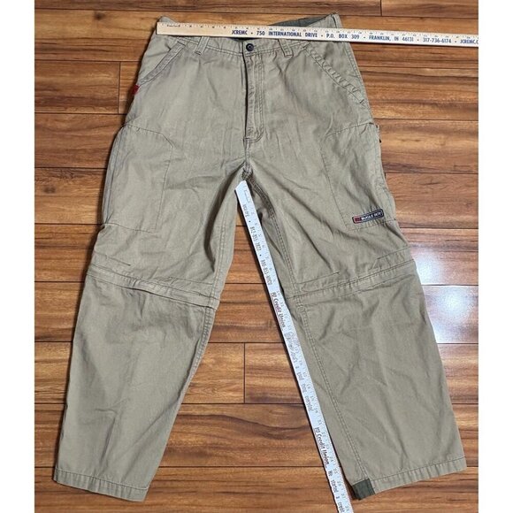 Bugle Boy Men's Khaki Tan Cargo Pants With Zip-Off Legs Size 34x30 Gorpcore Conv - Picture 3 of 12